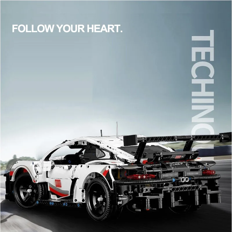 

Technic series 42096 1580pcs White Super Racing Car fit technic City Model Kits Building Blocks Bricks Diy Toys Gifts