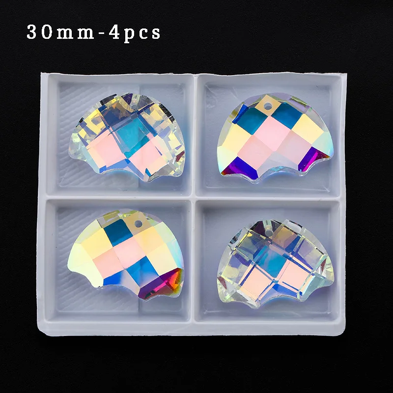 30mm - 4pcs Оптом много граненый хрусталь бусины ювелирные изделия кристалл AB все стили - Цвет: 30mm - 4pcs