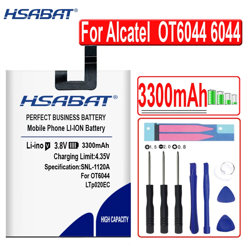 Аккумулятор HSABAT 3300 мАч TLp020EC для Alcatel One Touch POP UP OT6044 6044 6044D Аккумуляторы | Аккумуляторы для мобильных телефонов -33060738178