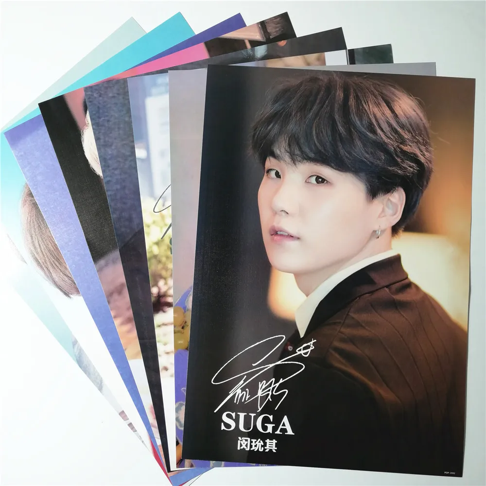 8*(42x29 см) suga плакат kpop настенные наклейки подарок