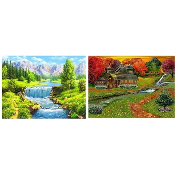 

NEW-Full Drill 5D Diamond Painting Rural Scenery & Diamond Painting Round New Scenery Diamond Scenic Diamond Embroidery
