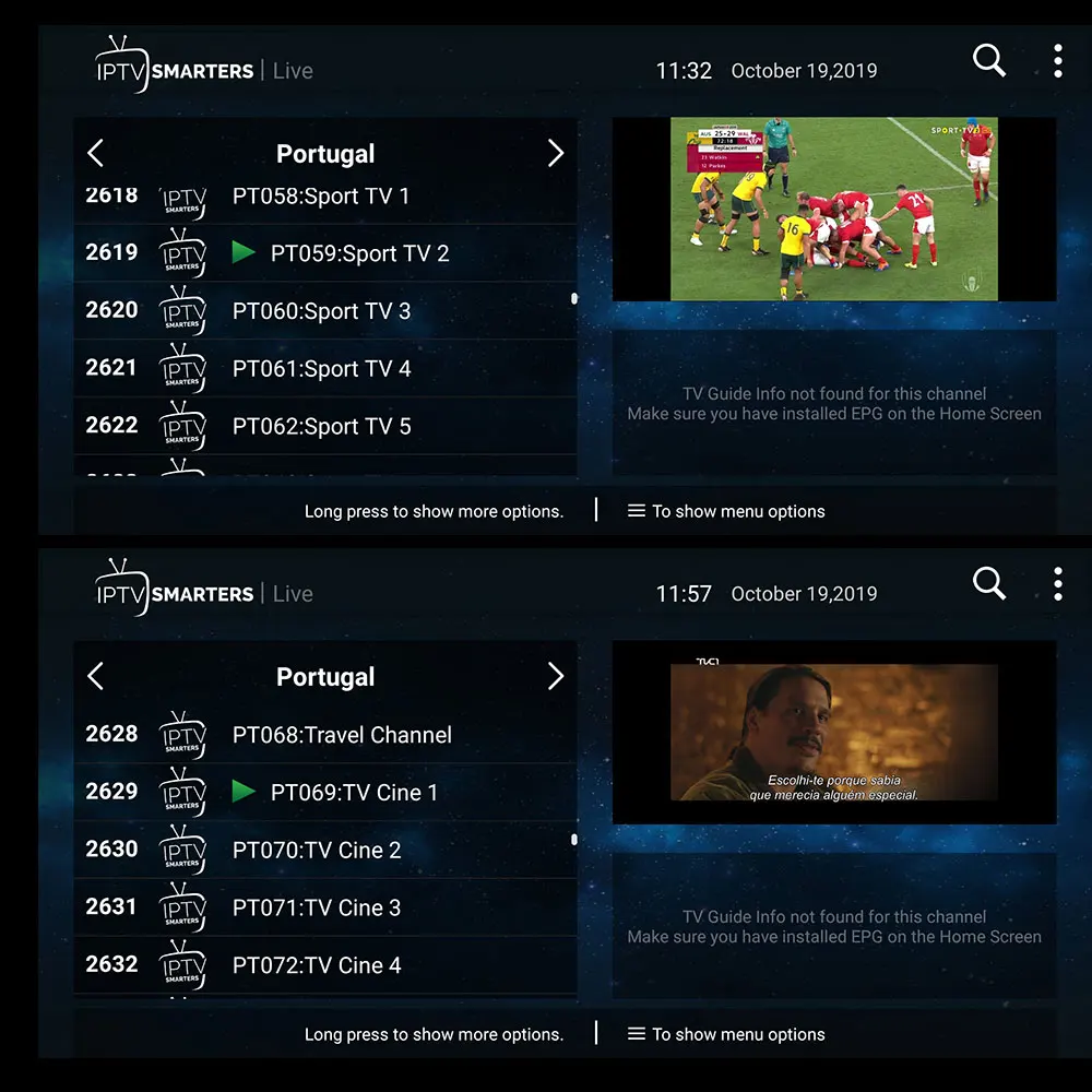 1 год подписки IP tv Португалия с Спорт ТВ НБА HD каналы m3u Enigma2 код для IP tv Smarters VLC Smart tv Box Android IOS