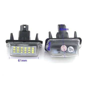 

Parts Car lights White Accessories Replacement Set 2pcs 18SMD LED 6000K