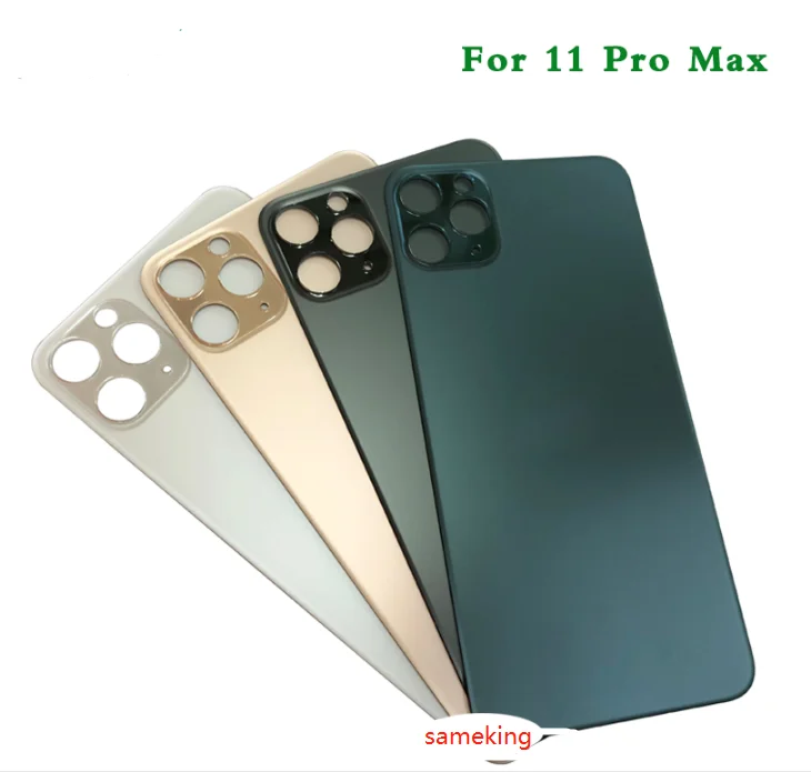 

sameking big hole back battery glass rear glass foriphone x11/11pro/11promax replace battery back Cover glass logo can be choose
