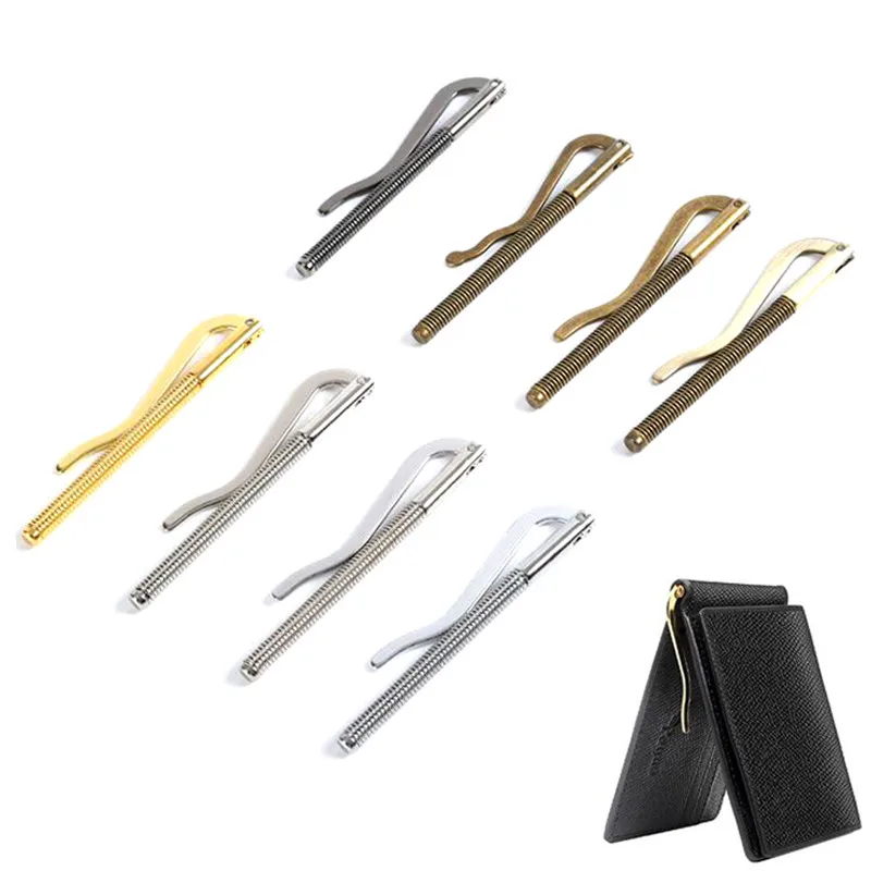 Metal Money Clip Bifold Spring Clamp Cash Holder For Men Women 1Pc
