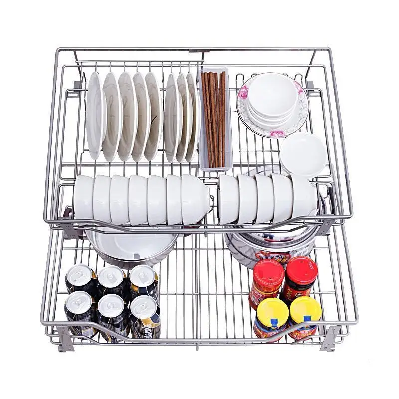 Органайзер Cestas Para Colgar En La Ducha Cucina Armario De Cocina Despensa из нержавеющей стали Cozinha стеллаж для кухонного шкафа корзина