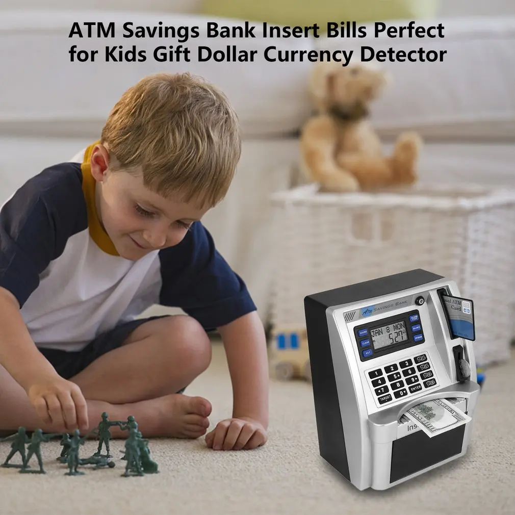 HOT ATM piggy bank Savings Bank money boxToys tirelire Kids Talking Insert Bills Perfect for dropshipping | Дом и сад