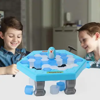 

Penguin Break Ice Cubes Kids Puzzle Game Environmental Protection Plastics Stress Reliever Decor Classic Party Toy
