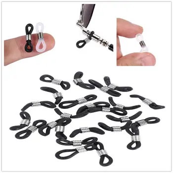 

5/10/25 pcs Adjustable Lanyard Cord Rubber Connectors Strap Eyelets for Transparent Glasses Band Rope DIY Eyewear Accessories