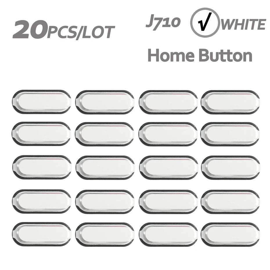 20 шт./лот J710 кнопку "домой" для samsung Galaxy J3 J300 J320 J5 J500 J510F J7 J700 клавишами запасная