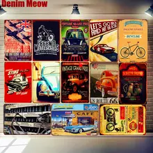 Vintage Grand Prix carteles de Metal carreras coche motocicleta muestra la pared arte Poster Bar Pub Club Decoración Retro pintura de hierro N298