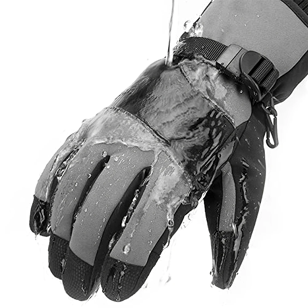 

Ski Gloves Winter Snow Touch Screen Gloves Waterproof Windproof Dark Grey for Cold Weather Outdoor Sport Men Women