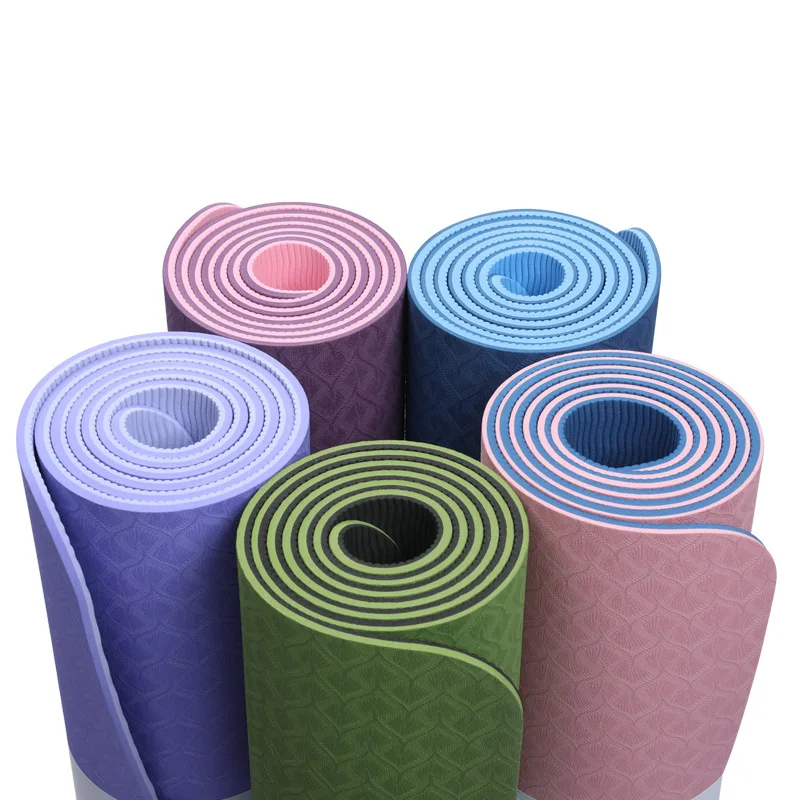 1830*610*6mm TPE Yoga Mat with Position Line Non-slip and Tasteless Fitness Mat Pilates Beginner Environmental Fitness Gymnastic