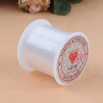 

40m(43Yard) Flat Elastic Crystal Stretch String Polyester Cord for Jewelry Making Bracelet Beading Thread Craft Accessories
