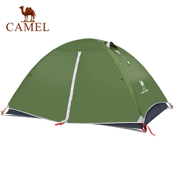 

CAMEL Outdoor Tent Camping Thickened 2-3 People Rainproof Sunscreen Multi-function Equipment Hand-built Aluminum Pole Tent