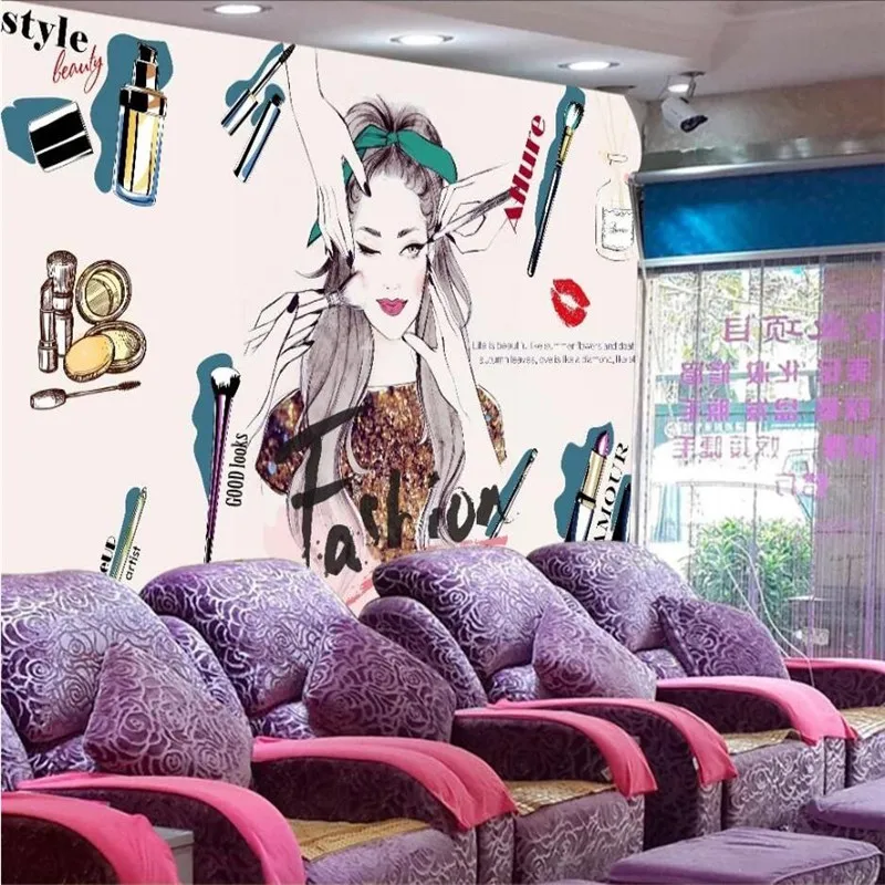 European-and-American-Hand-painted-Cosmetics-Manicure-Shop-Makeup-Shop-Background-Wall-Paper-3D-Beauty-Salon (3)
