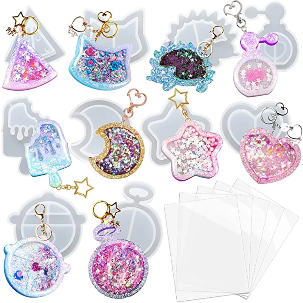 DIY Making Silicone Molds For Resin Windmill Small Ankle Shape UV Epoxy Resin Mold Key Chain Pendant Craft Jewelry Mold Tool afbeelding