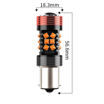 

30SMD 2pcs 1156 Lights P21W Rear Turn Signal Blinker Amber Light Super Bright