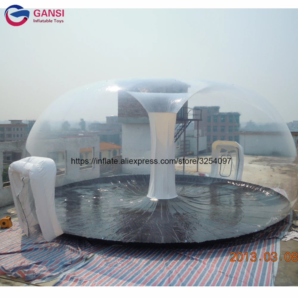  Outdoor rental 15m diameter inflatable igloo cover tent with tunnnel inflatable bubble dome tent fo