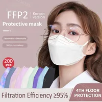 10-200 pieces ffp2 mascarillas CE KN95 Masks Approved hygienic colors respiratory Filter Face Mask ffp2mask reusable fish masks