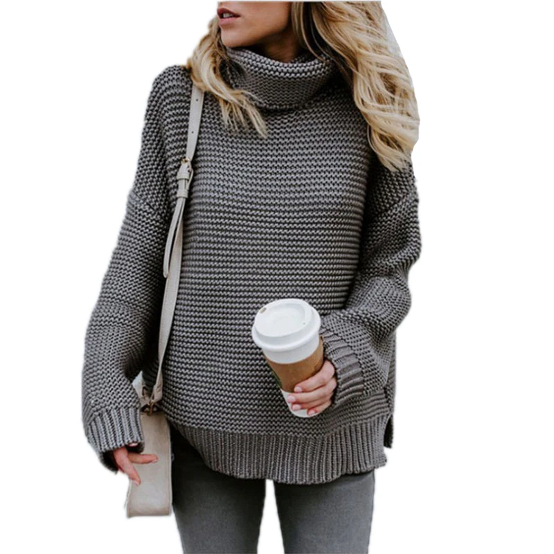 Coarse Pullover Women's Jumper Turtleneck Sweater Female Jumper Women Warm Sweater Thick Winter Cable Knitted Oversized Sweater