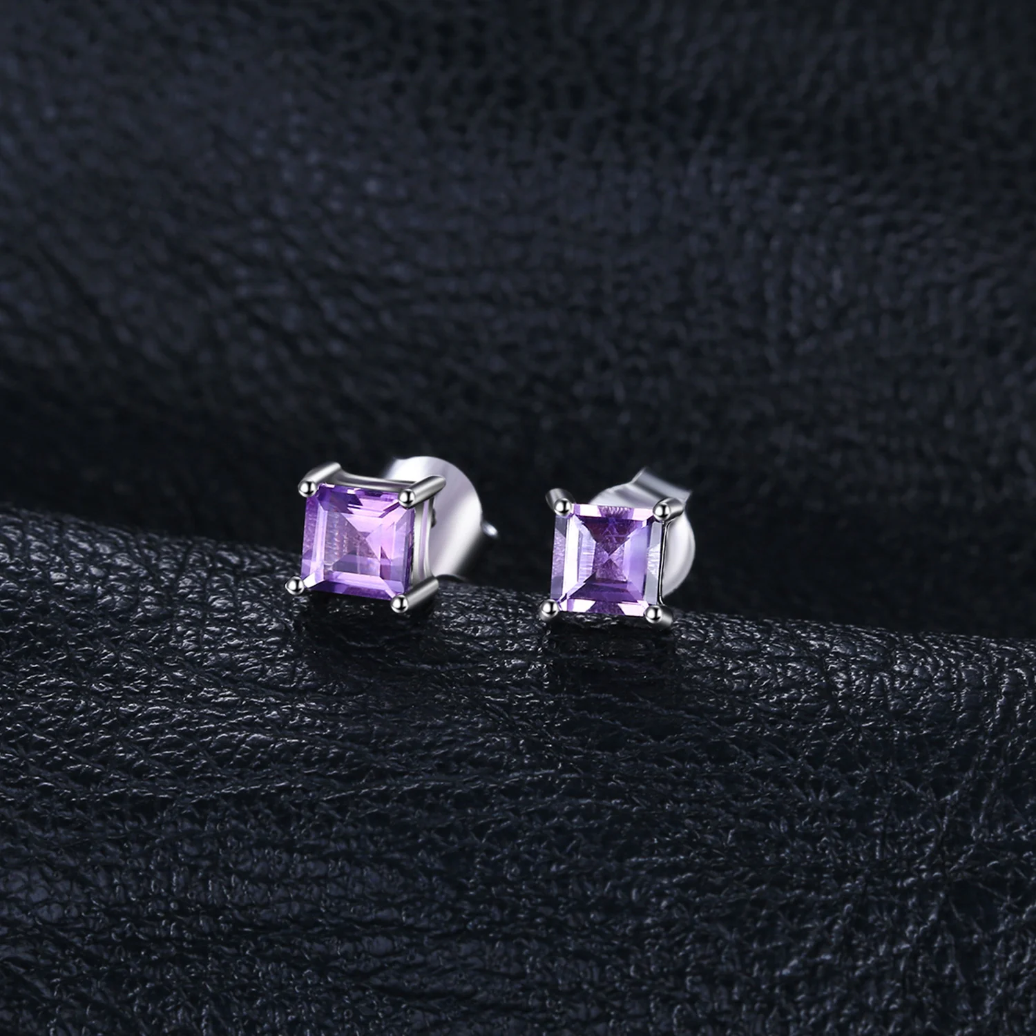 JewelryPalace квадратный натуральная серьги с аметистом 925 стерлингового серебра для