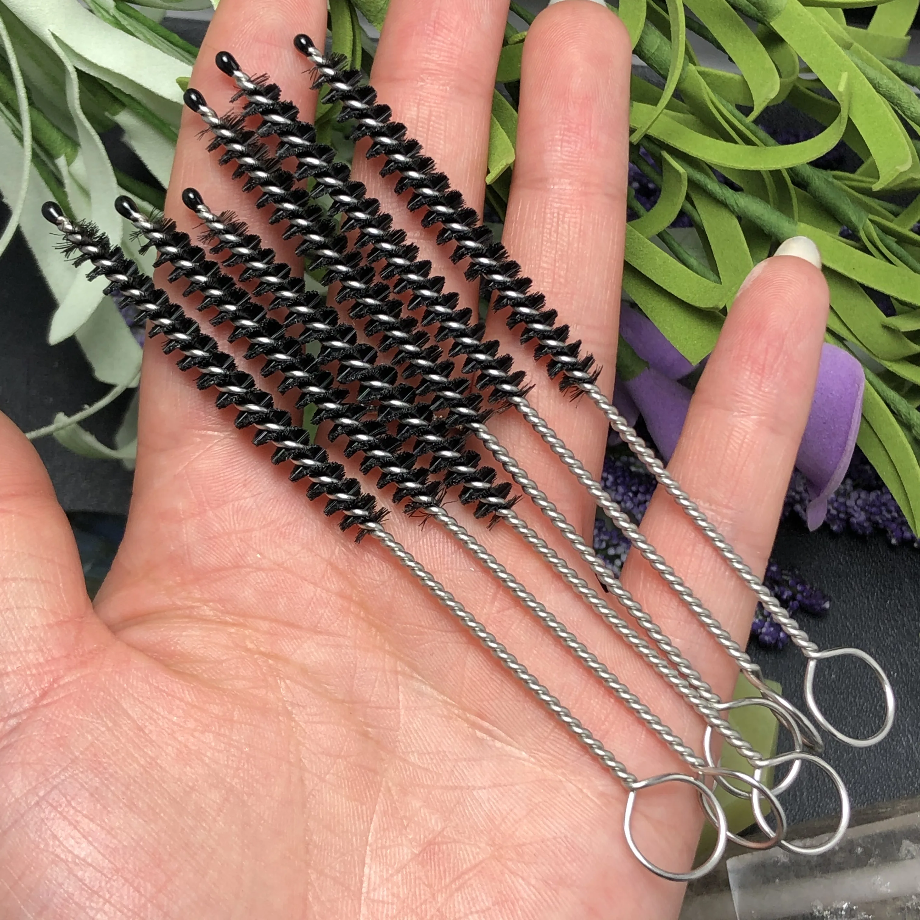 Трубка из натурального хрусталя 4 дюймовая Очищающая щетка и трубка для курения