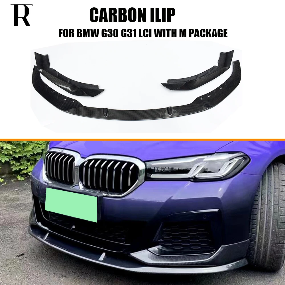 

G30 G31 LCI MP Style Carbon Fiber Front Bumper Chin Lip for BMW 520 530 540 550 With M Package 2020 UP