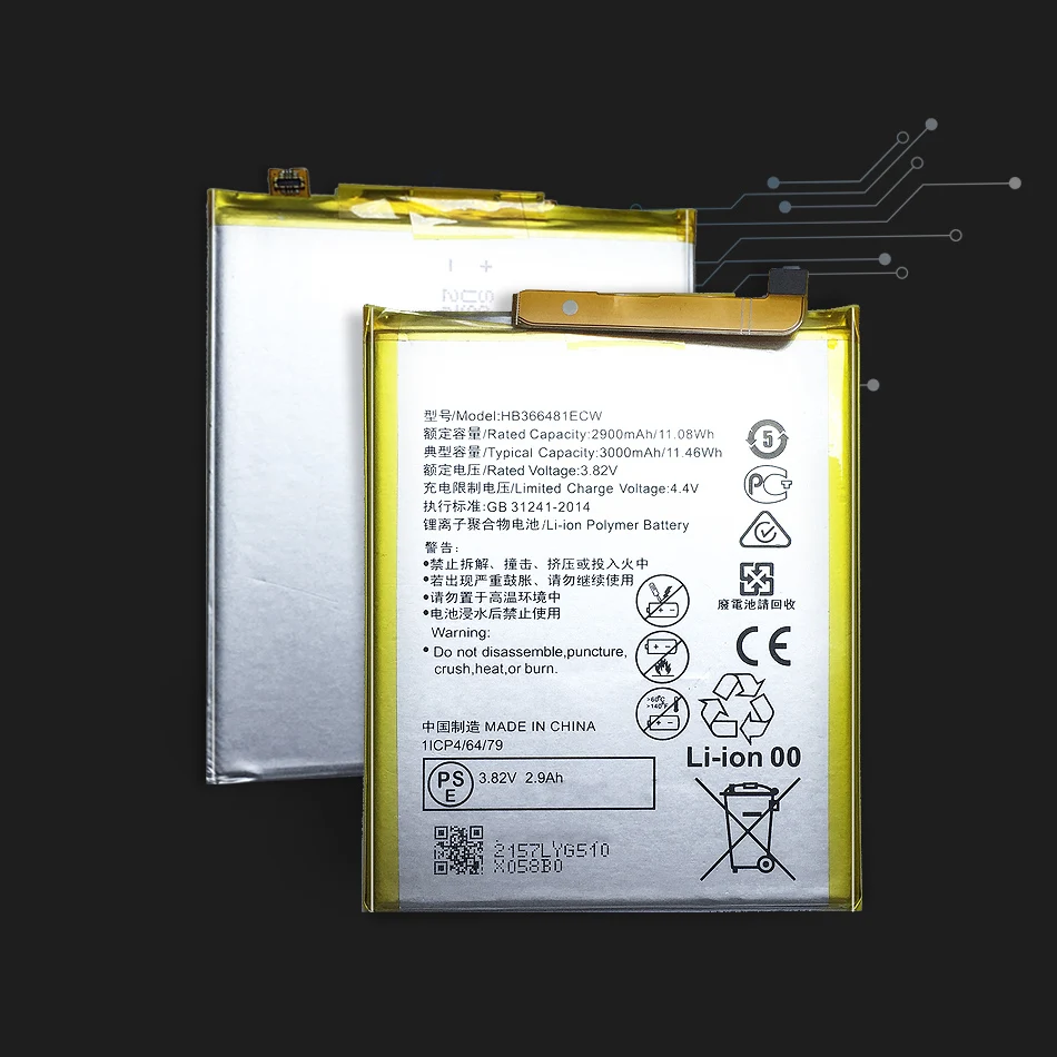 YKaiserin аккумулятор HB366481ECW для huawei P9 Ascend P9 Lite G9 Honor 8 Honor 5C G9 EVA-L09 Honor 8 Lite емкостью 2900 мАч