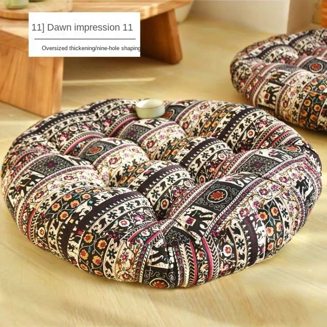 Japanese Futon Cushion Tatami Mat Round Pillow Living Room Sofa Tassel  Pillows Office Chair Cushions Lumbar Pillows - Cushion - AliExpress