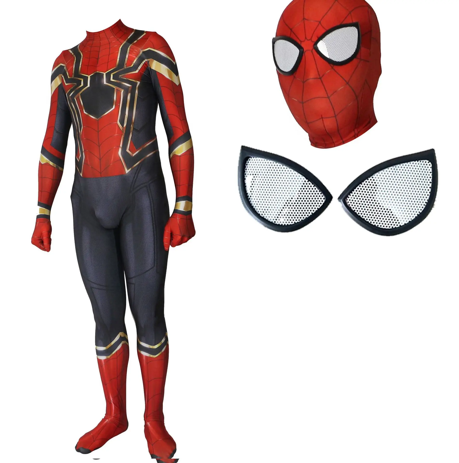 Separable Narrow Men Высококачественный костюм для косплея Человека-паука, Spider-man, 2099 - Цвет: Separable Narrow Men