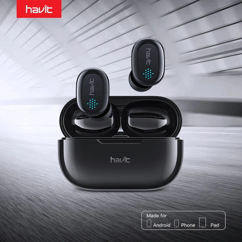  HAVIT Bluetooth беспроводные наушники Smart Touch TWS наушники стерео мини в ухо гарнитура наушники с микрофоном мастер-slave переключатель 