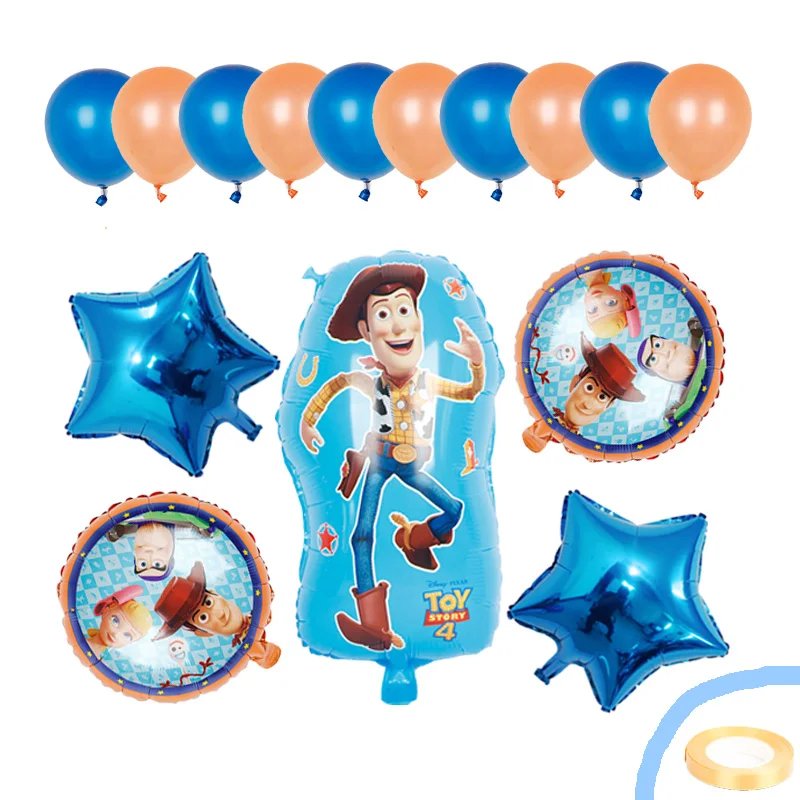 

1set cumpleaсos Toy Story 4 party globos woody Lightyear foil balloons 32inch rose gold number ballons birthday party decor kids