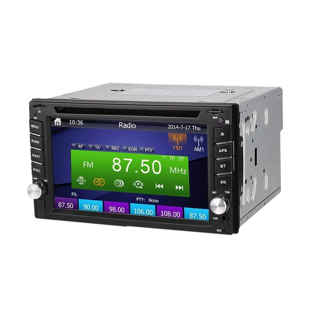 Черный Прочный автомобильный DVD gps навигатор 2DIN автомобильный стерео радио gps USB/SD Универсальный плеер RM-LC0353