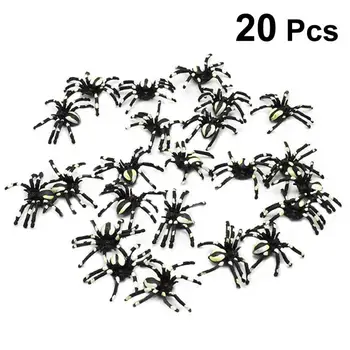 

20PCS Realistic Funny Simulation Lovely Trick Spider Spider Toy Insect Model for Bar Hounted House Festival Halloween