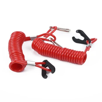 

2pcs 1.6m Boat Kill Switches Key Lanyard Safety Rope For Marine Mercury Honda
