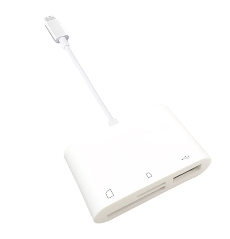 Картридер Type C для iOS SD TF OTG USB камера комплект iPhone XS MAX XR iPad Pro 2018 MacBook Для HUAWEI P20 P30 Samsung