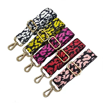 

Adjustable Shoulder Hanger Handbag Straps Chain Bag Nylon Colored Leopard Grain Belt Bags Strap Accessories For Women