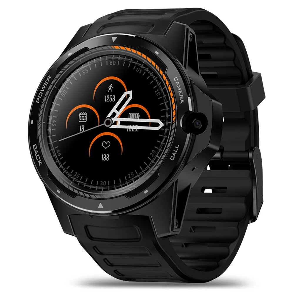 Black Universal Zeblaze Thor 5 Смарт часы телефон 4G LTE 2 ГБ+ 16 Гб 8.0MP Android 7,1 Камера Двойная система 1,39 дюймов AOMLED экран Смарт часы - Цвет: Black Universal