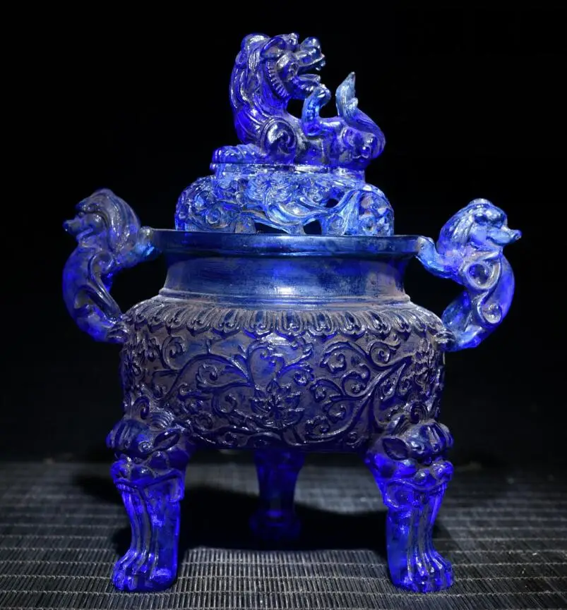 

Archaize Coloured glaze lion Incense burner crafts statue