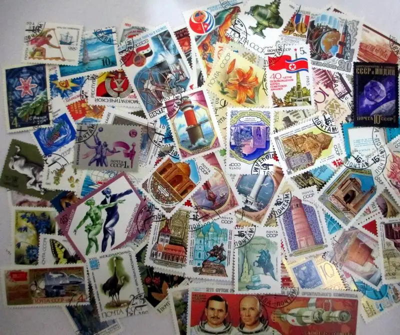 CCCP 100/500 шт. реальные почтовые марки набор используется с почтовыми знаками