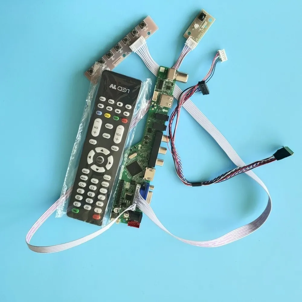 

Комплект для LTN156AT15-C01 аудио светодиодный совместимому с HDMI 1366x768 40pin Дисплей VGA ЖК-дисплей USB ТВ AV Панель плата контроллера пульта ДУ
