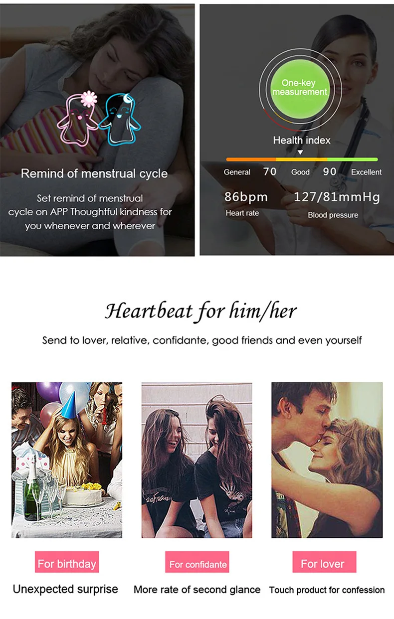 Smart ElectronicsH2 цветной экран дамские физиологические часы напоминают пульсометр мониторинг здоровья умные часы для Android IOS