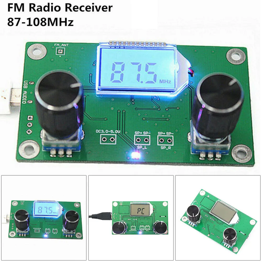 DSP PLL Digital Stereo FM Radio Receiver Module 87-108MHz with Serial Control 