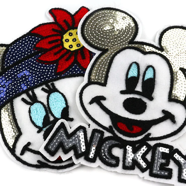 Disney cartoon Minnie Mickey clothes stickers embroidered stickers wild fashion stickers clothes patch decorative cartoon sticke