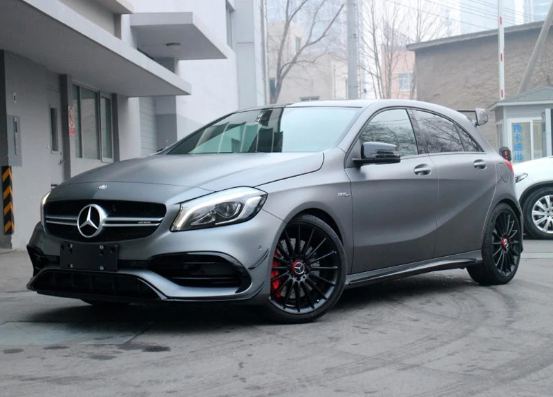 Для Mercedes Benz W176 хэтчбек 4 двери 13-18 A45 AMG A180 A200 задний диффузор спойлер с выхлопом