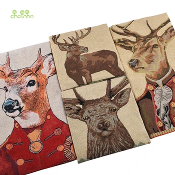 

Cartoon Deers,Yarn Dyed Polyester Cotton Patchwork Clothes,Jacquard Fabric For DIY Sewing Cushion,Cutains,Bags Material