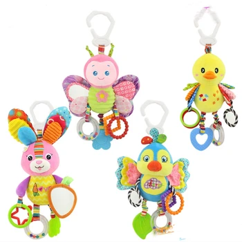 

Baby Kids Stroller Bed Around Hanging Bell Rattle Activity Soft Plush Animal Toys Rabbit Bird Butterfly