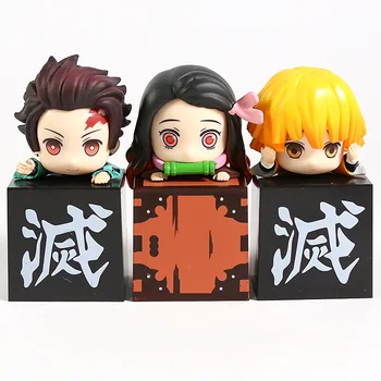 

Kimetsu No Yaiba Kamado Nezuko Tanjirou Agatsuma Zenitsu Q Version PVC Figure Collectible Model Toy