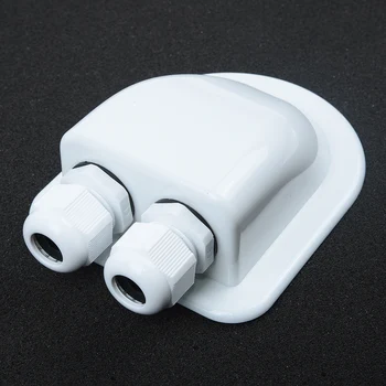 

ABS Solar RV Yacht Stand Roof Duct Cable Entry Double Hole Round Junction Box